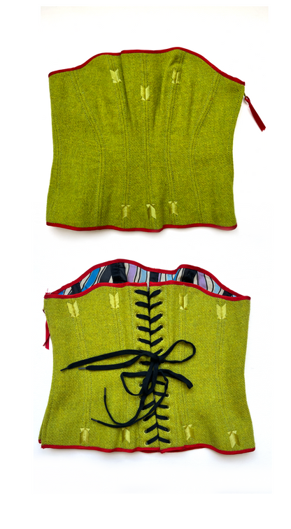 Sam Smith Y2k Apple Green Wool Corset Top