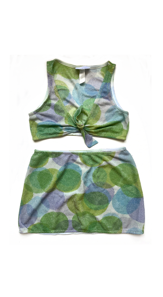 La Perla Y2K Lurex Beach Set Polka Dot Set