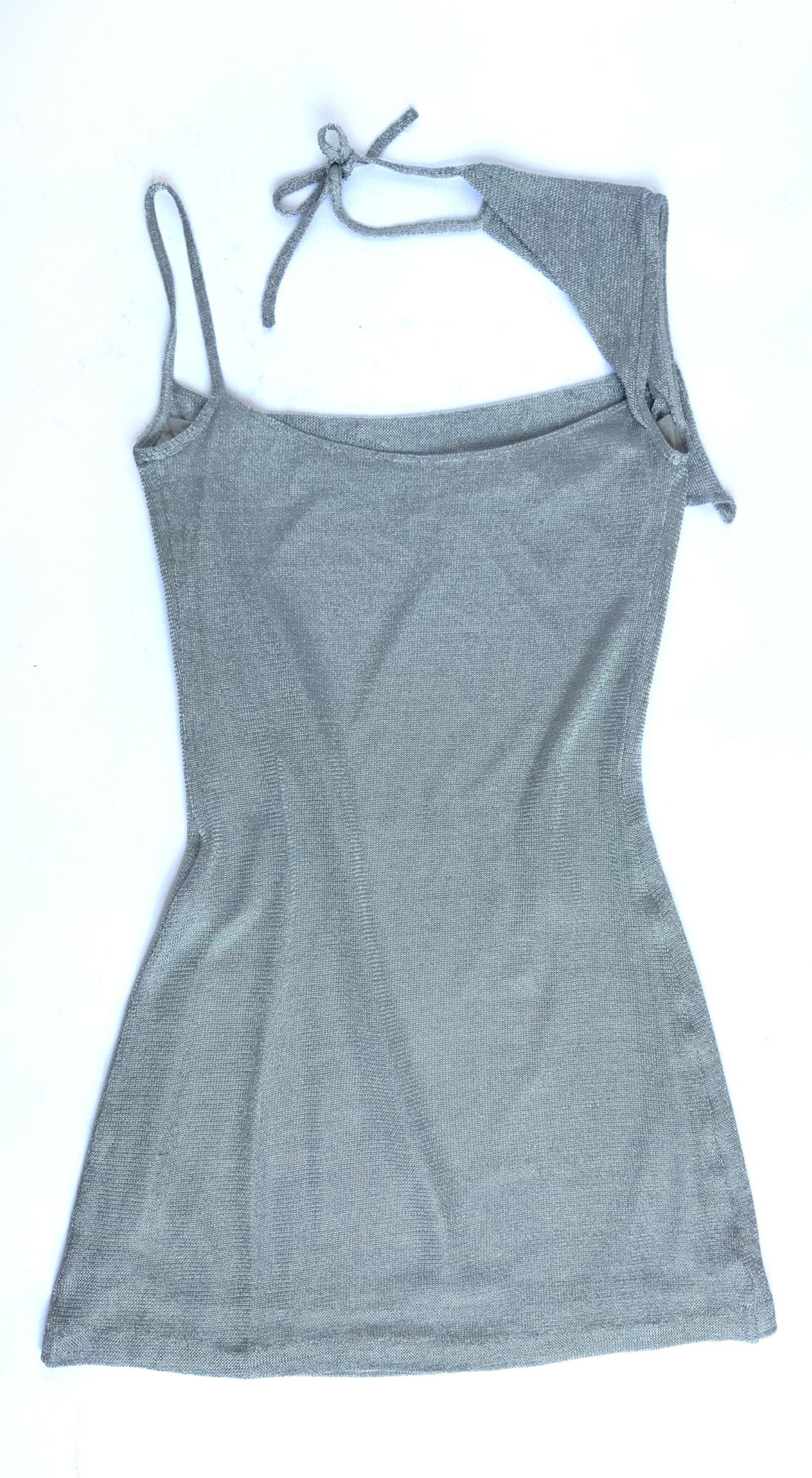 PLEIN SUD ~ Vintage 2000s Silver Mini Dress