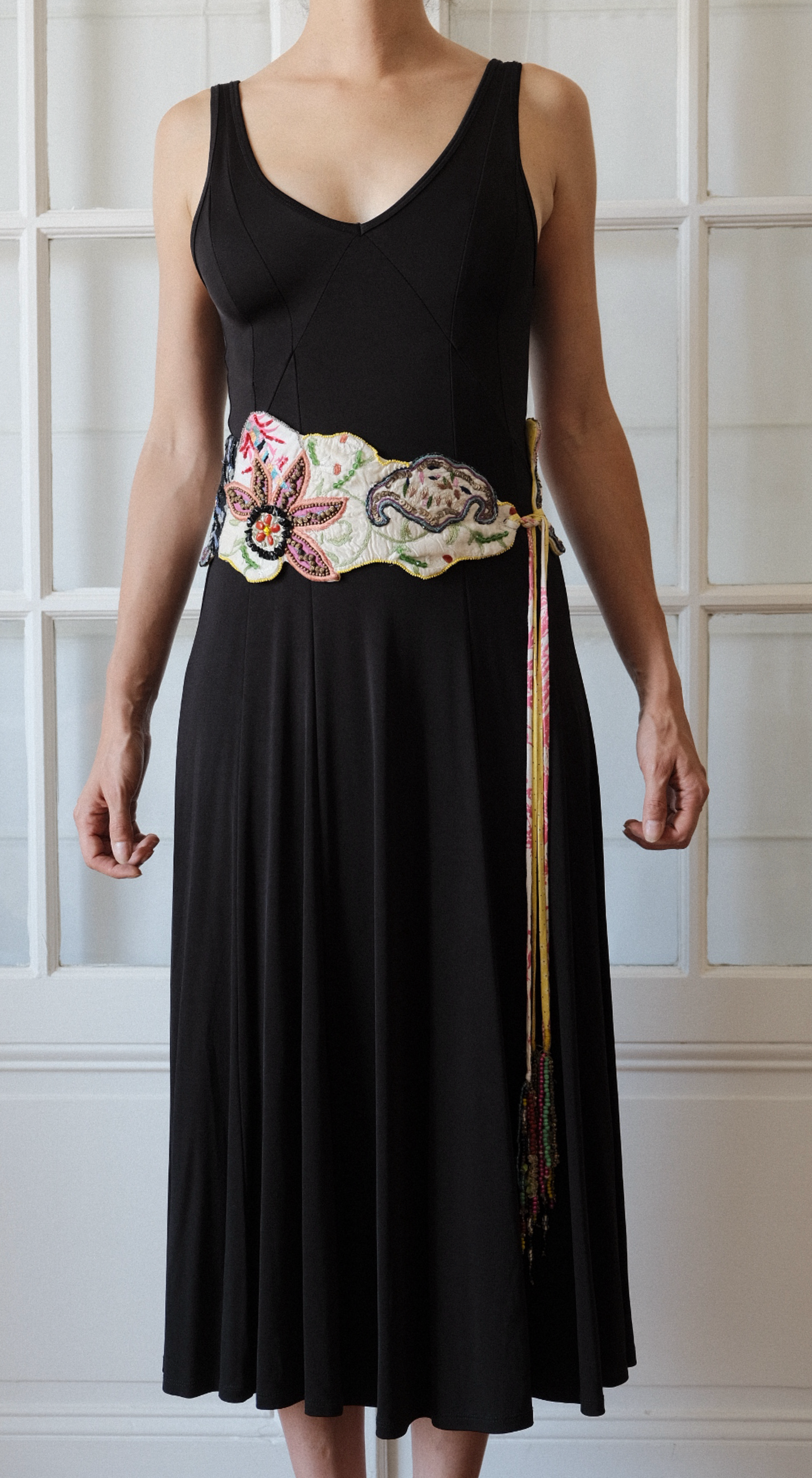 Christian Lacroix Early 2000s Embellished Tie Belt