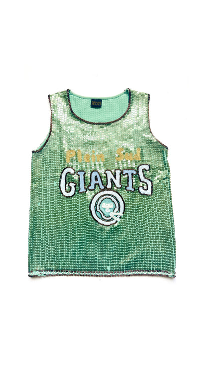 Plein Sud Y2k Sequin "Plein Sud Giants" Basketball Tank Top