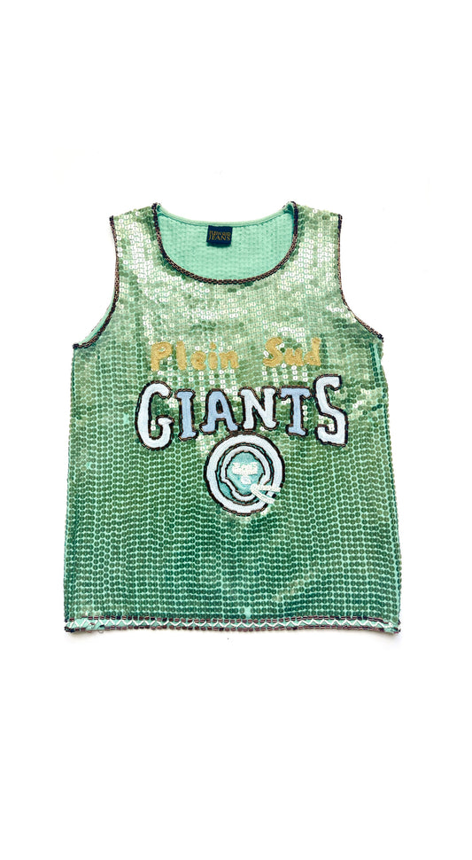 Plein Sud Y2k Sequin "Plein Sud Giants" Basketball Tank Top