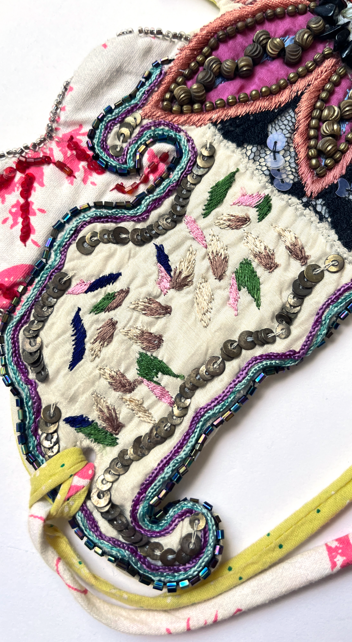Christian Lacroix Early 2000s Embellished Tie Belt