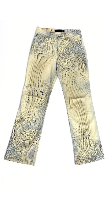 Roberto Cavalli ~ Vintage Python Snakeskin Print Pants