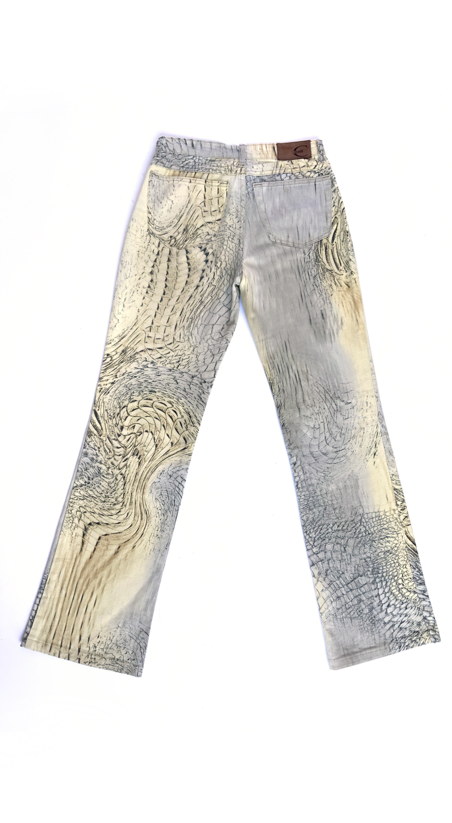 Roberto Cavalli ~ Vintage Python Snakeskin Print Pants