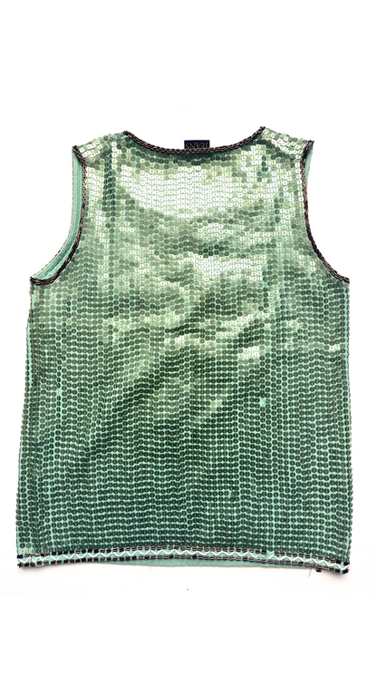 Plein Sud Y2k Sequin "Plein Sud Giants" Basketball Tank Top