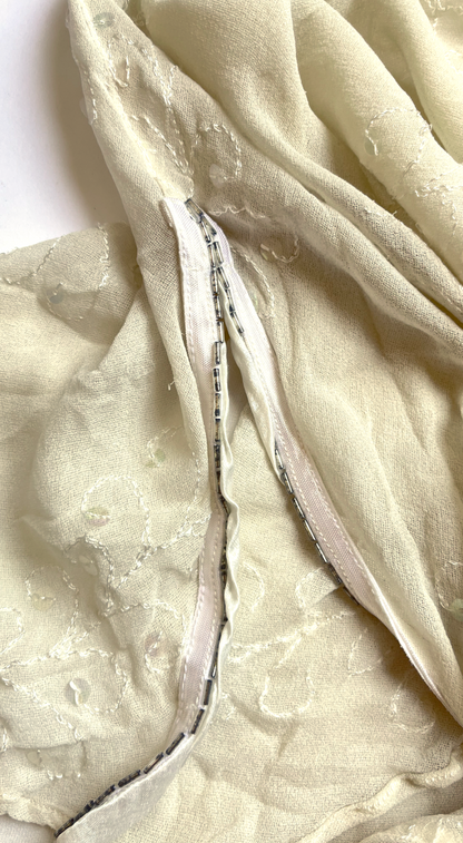 Voyage Y2K Semi-Sheer Embroidered Skirt with Crystal Buckle - Resort Luxury