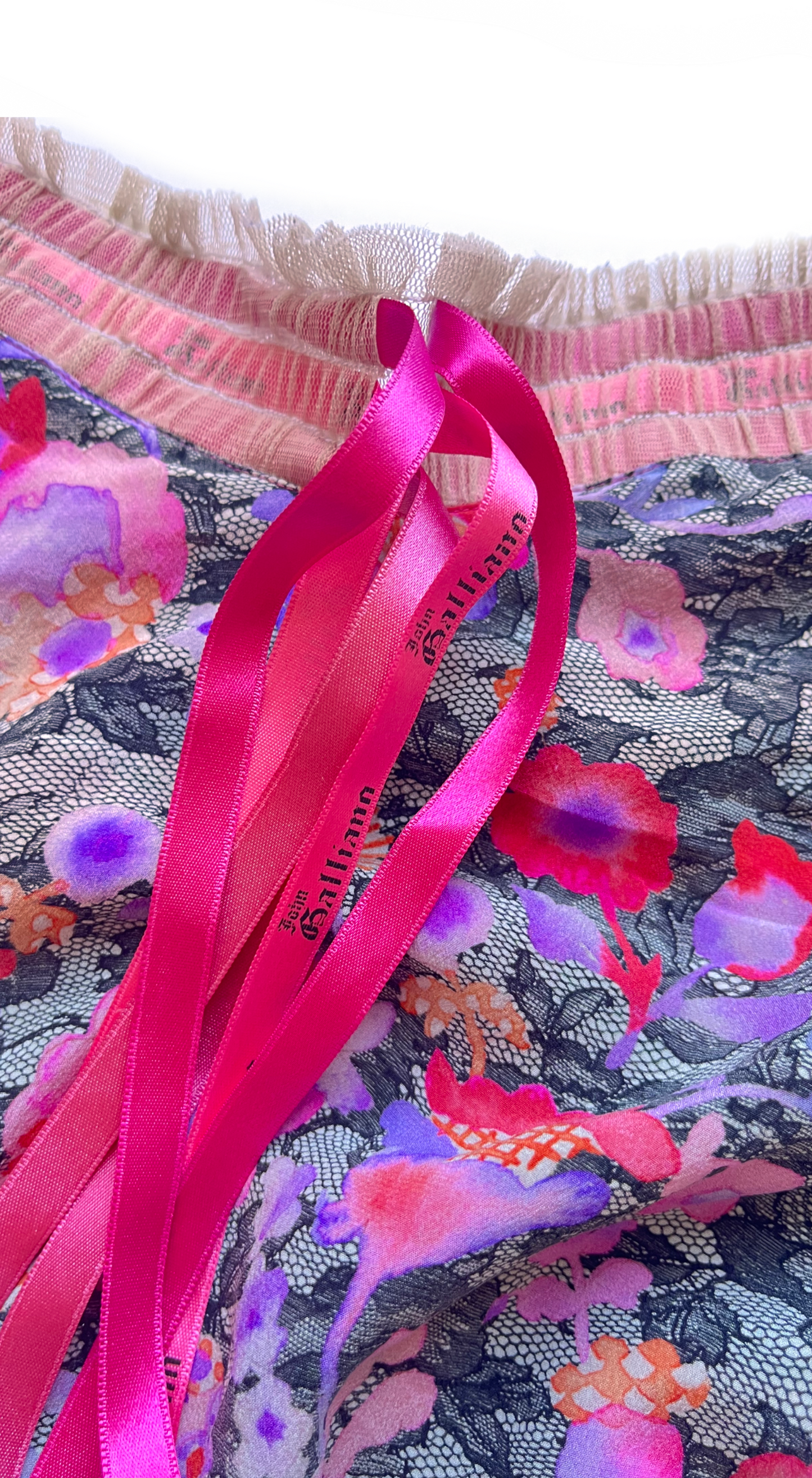 John Galliano Early 2000s Silk Floral Camisole Top