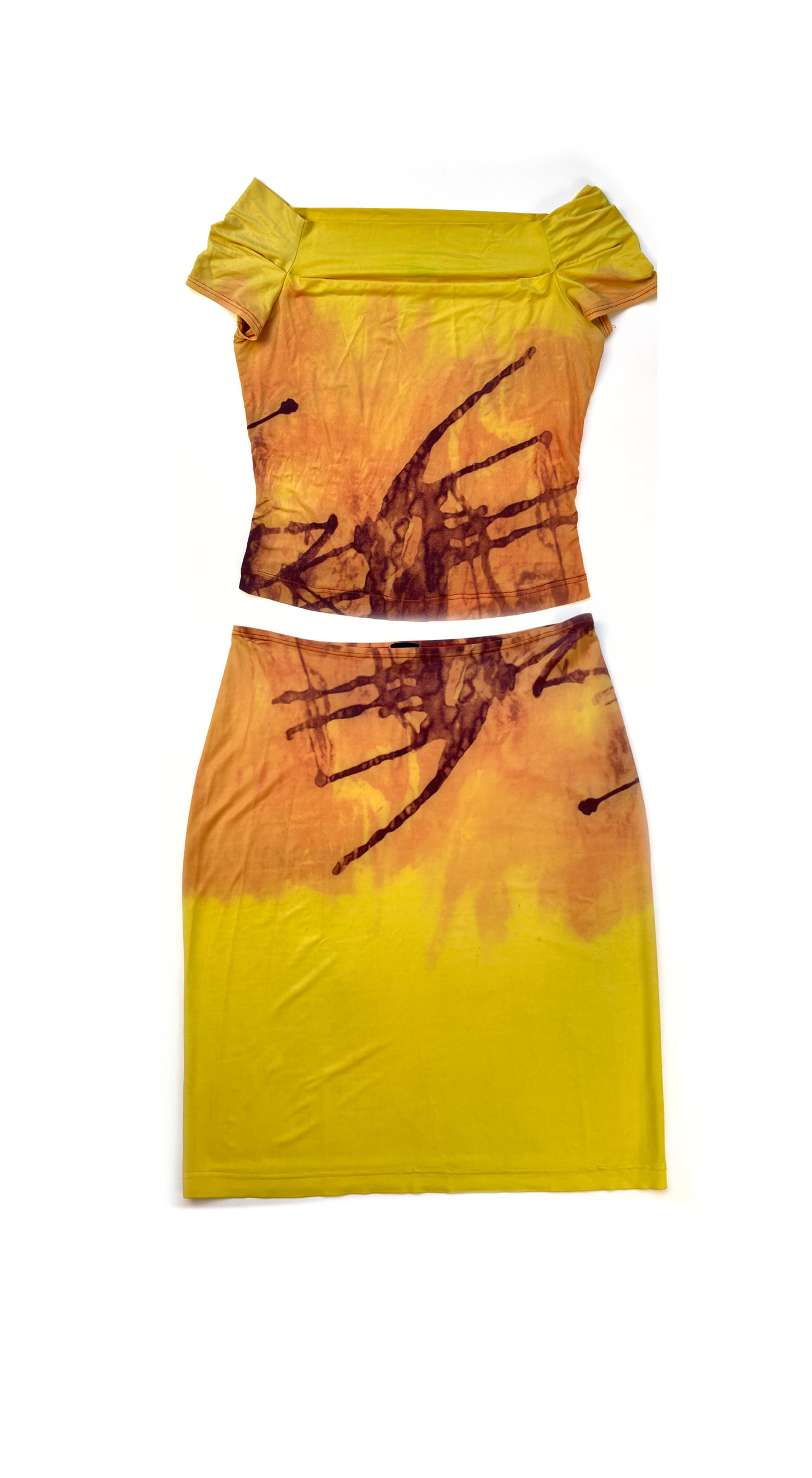 PLEIN SUD ~ Vintage 2000s Abstract Co-ord Set
