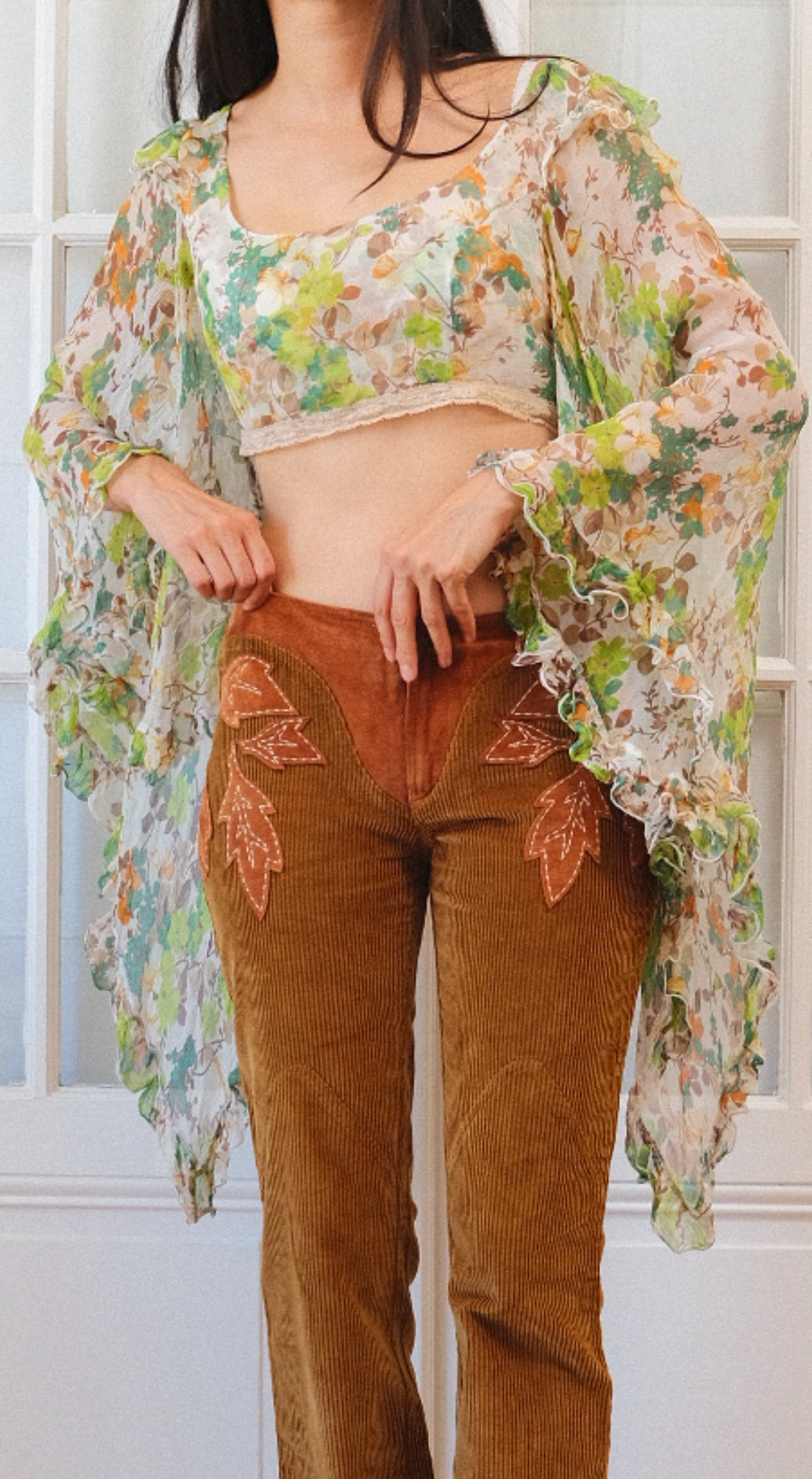 Dolce & Gabbana 2001 JLo Silk Top Cropped Blouse