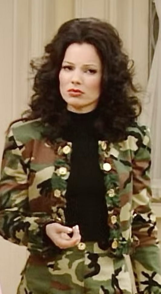 Moschino ~ 1990s The Nanny Camouflage Jacket & Skirt Set