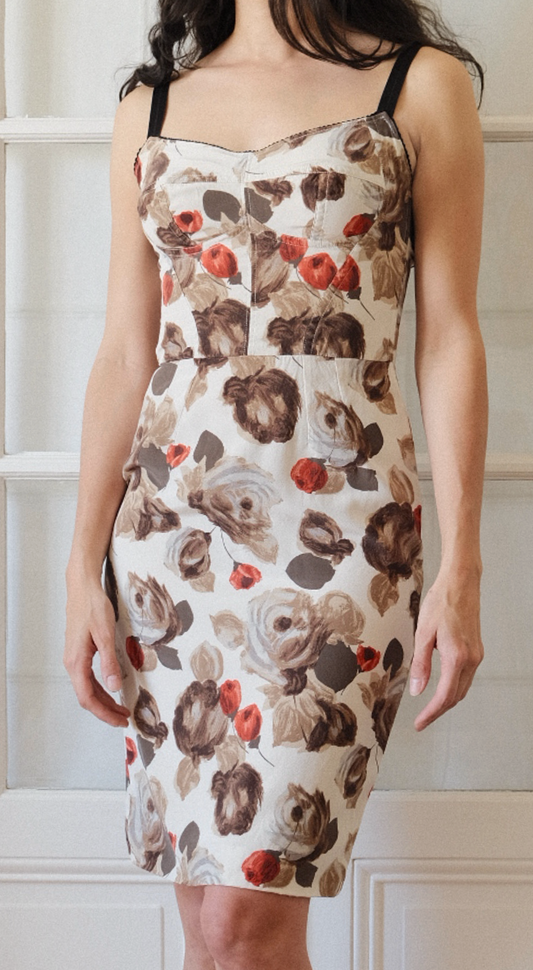 Dolce & Gabbana Silk Floral Print Dress