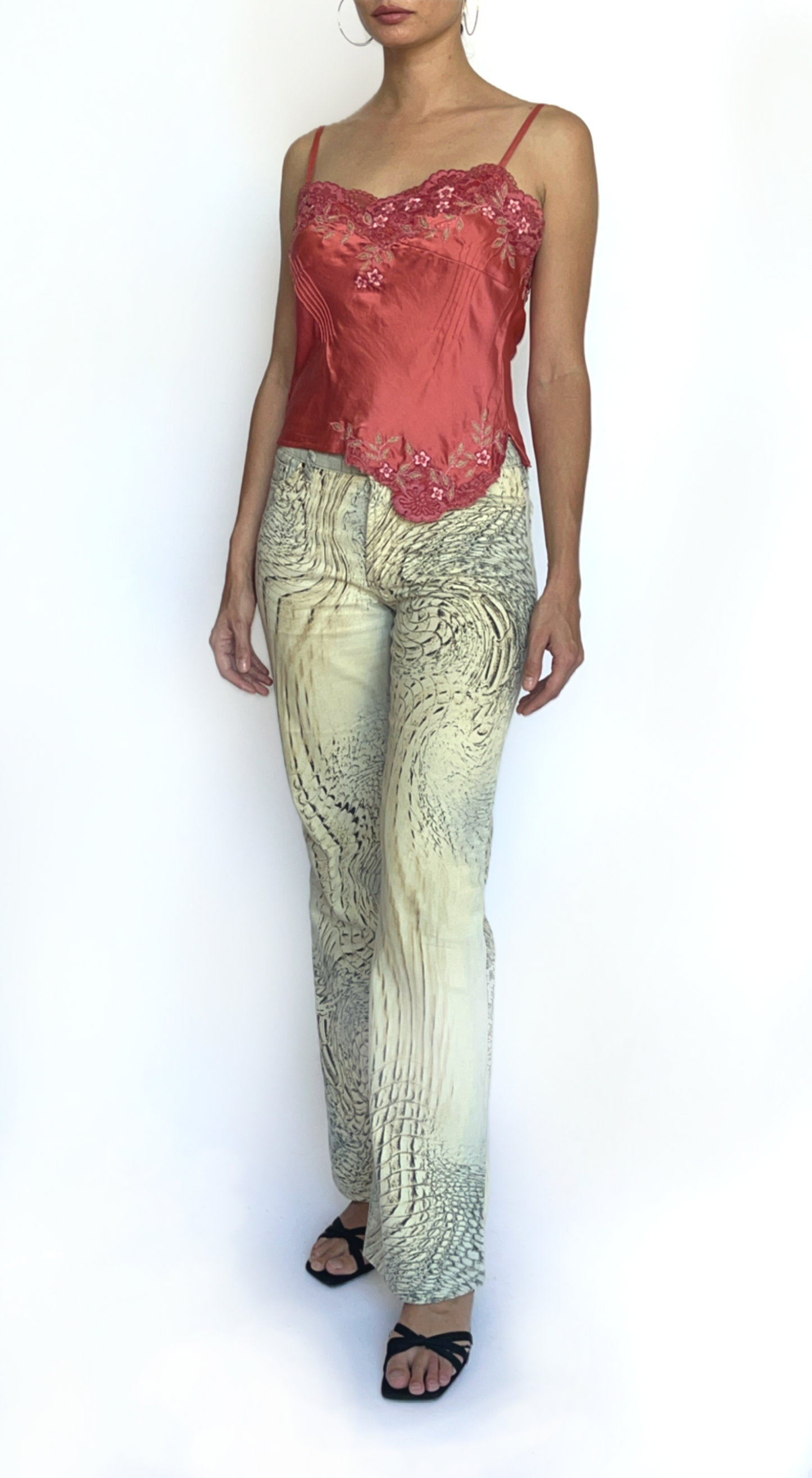 Roberto Cavalli ~ Vintage Python Snakeskin Print Pants