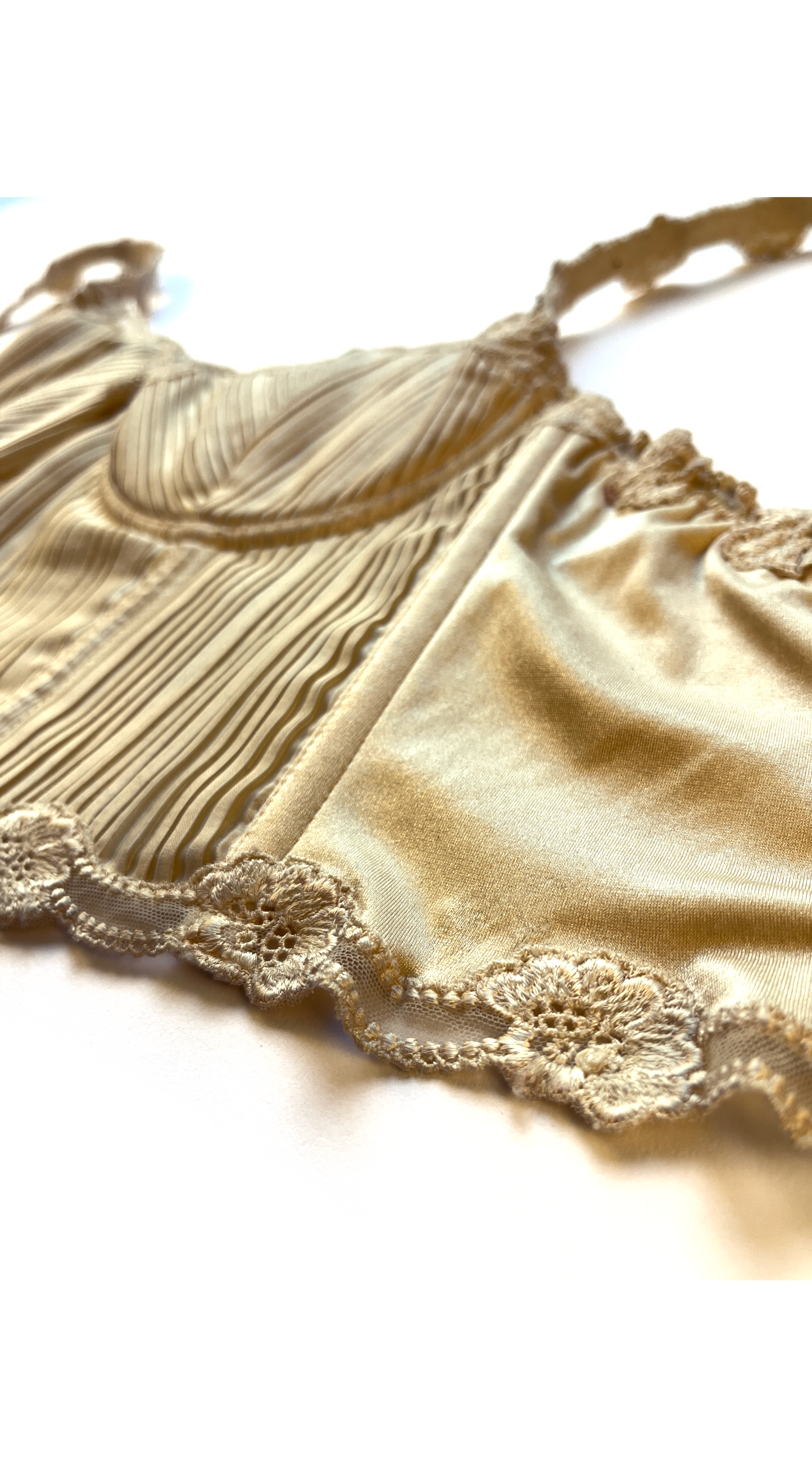 La Perla ~ 1996 Pleated Creme Corset