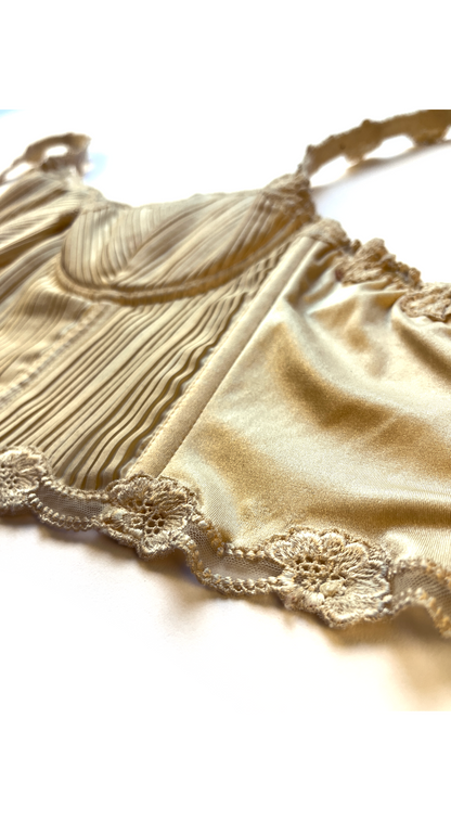La Perla ~ 1996 Pleated Creme Corset