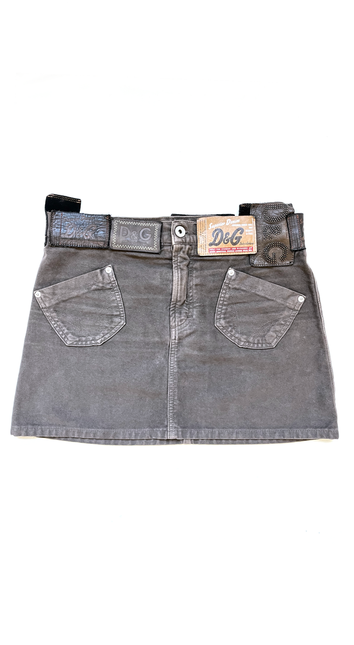 Dolce & Gabbana ~ 2000s Label Patch Skirt