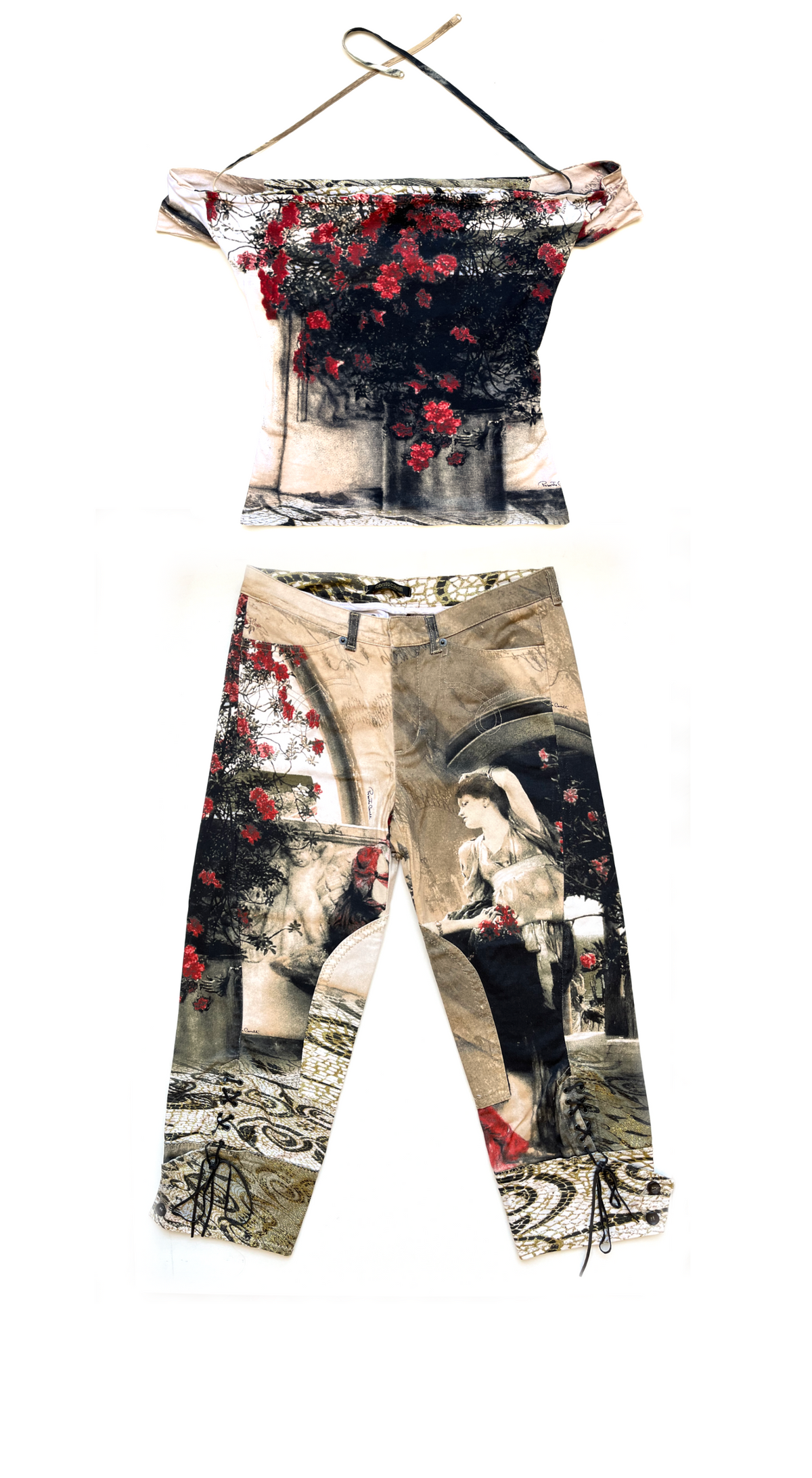 Roberto Cavalli ~ SS 2004 rare set caprice + top (S-M)