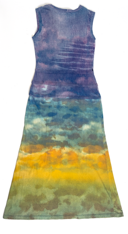 Roberto Cavalli ~ 90s Vintage Clout Sunset Maxi Dress