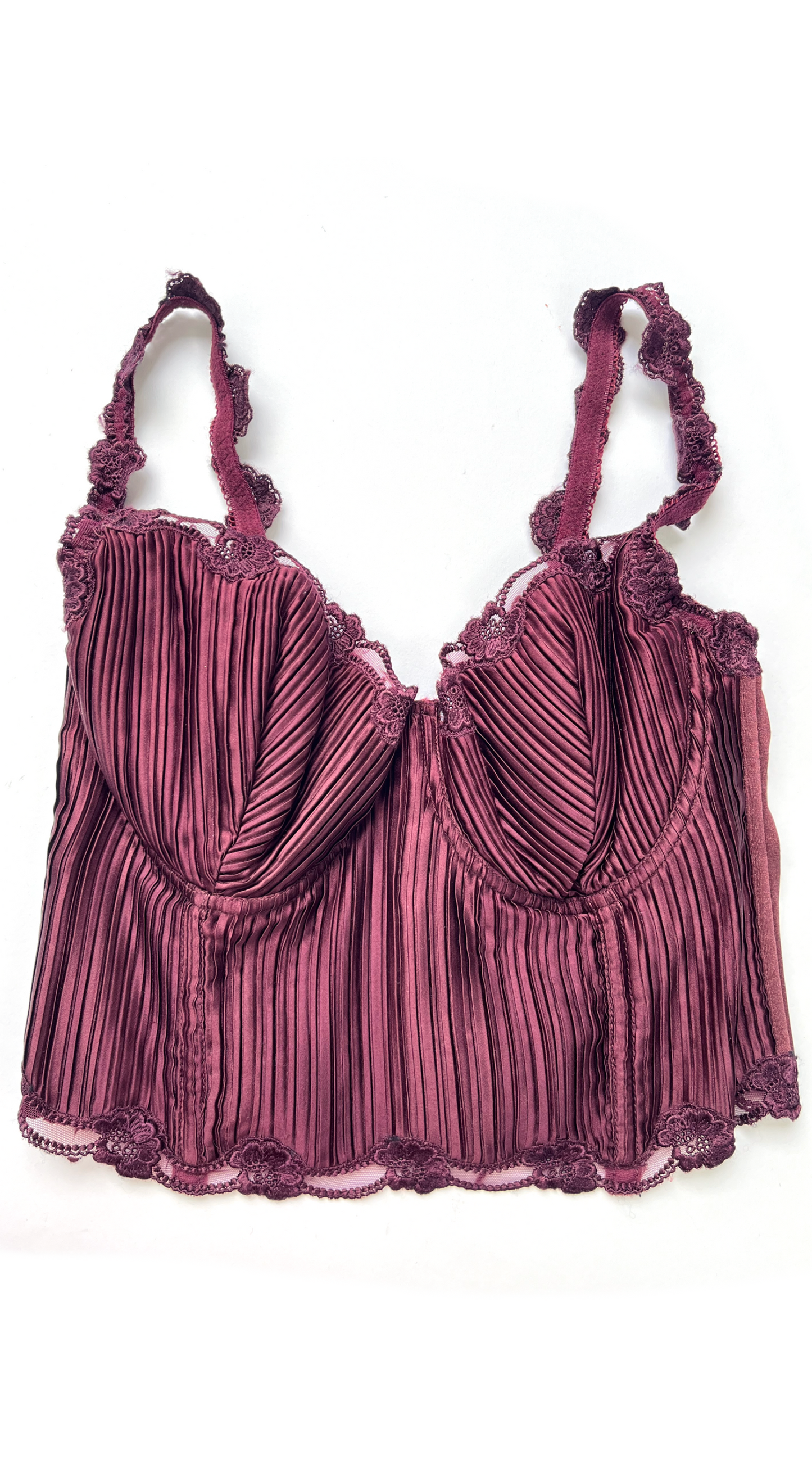 La Perla ~ SS 1996 Luxurious Burgundy Lingerie Corset Set