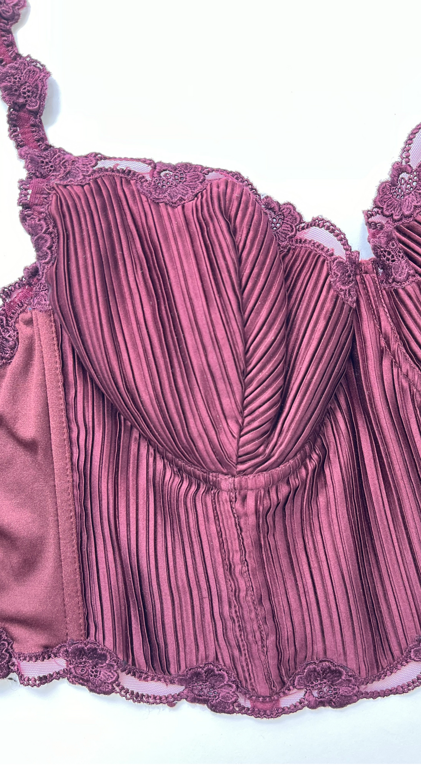 La Perla ~ SS 1996 Luxurious Burgundy Lingerie Corset Set
