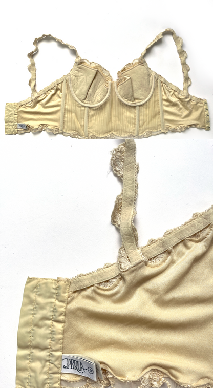 La Perla ~ SS 1996 Luxurious Pleated Creme Corset  