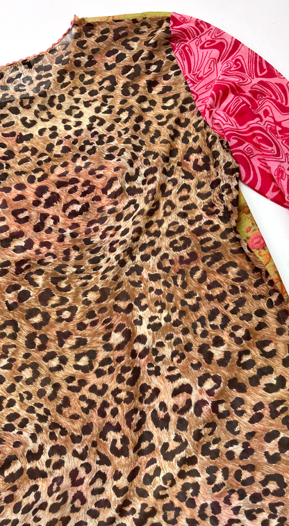 Blumarine ~ Y2k Rose Print Mesh Top