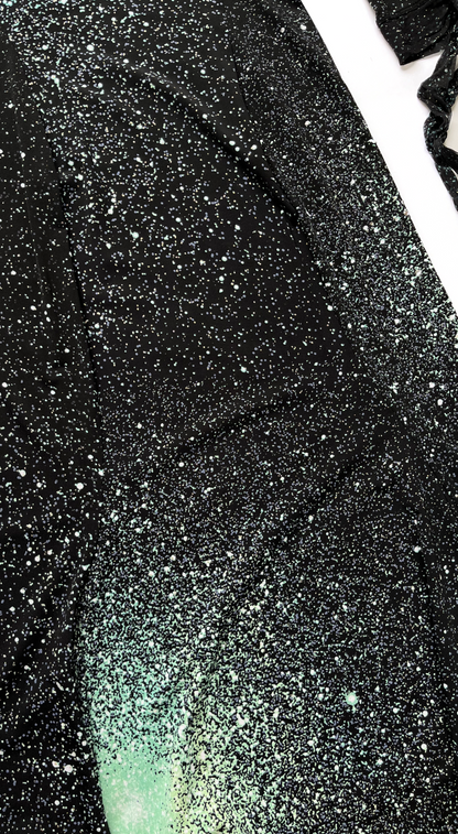 Roberto Cavalli ~ FW 2000 Silk Galaxy Swarovski Print Dress 