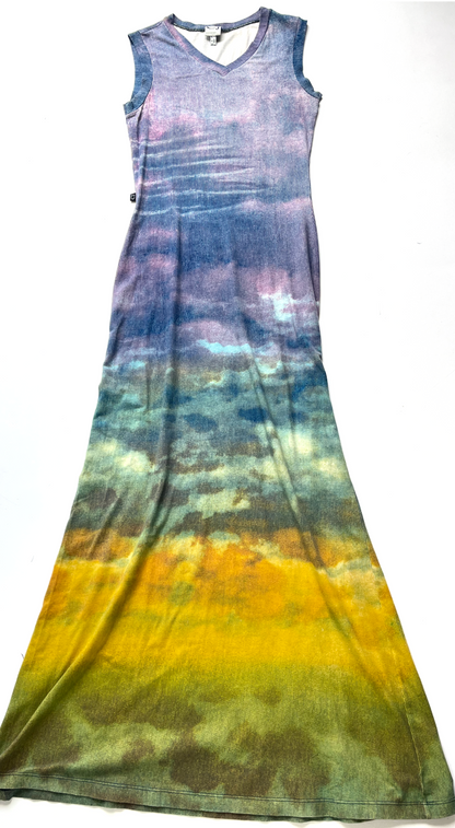 Roberto Cavalli ~ 1990s Sunset Maxi Dress