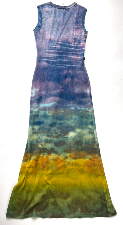 Roberto Cavalli ~ 1990s Sunset Maxi Dress