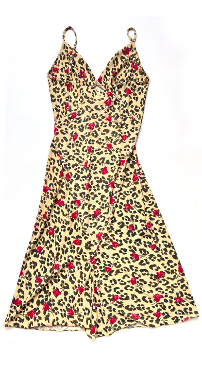 Anna Molinari ~ SS 1996 Leopard Flower Dress