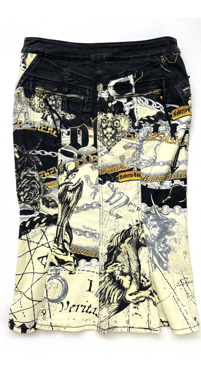 Roberto Cavalli ~ FW 2003 Midi Astronomy Skirt