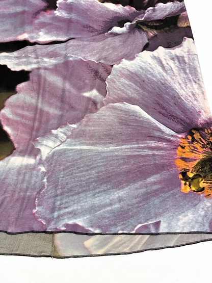 Roberto Cavalli ~  FW 1999 floral purple skirt and top set - size M-L