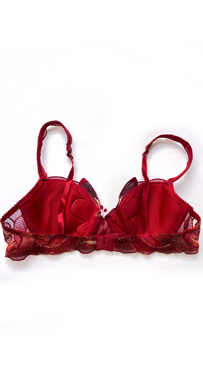 Ravage ~ 2000s Luxurious Red Butterfly Bra