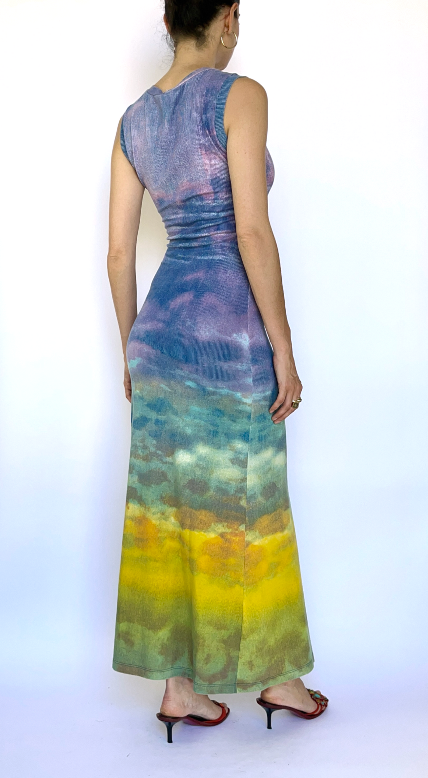 Roberto Cavalli ~ 1990s Sunset Maxi Dress