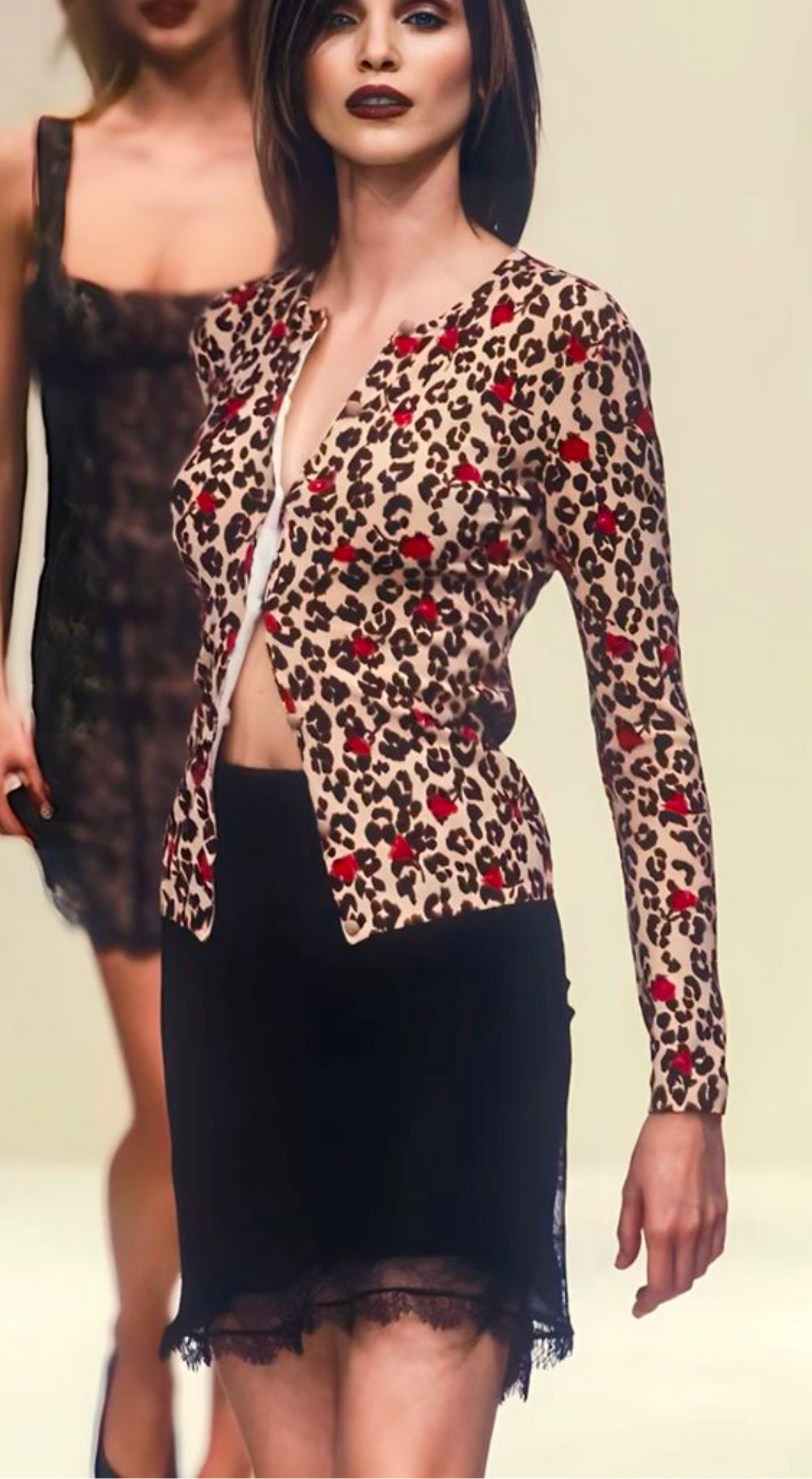 Anna Molinari ~ SS 1996 Leopard Flower Dress