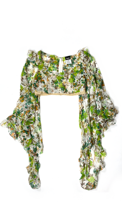 Dolce & Gabbana ~ 2001 JLO Silk Crop Top 