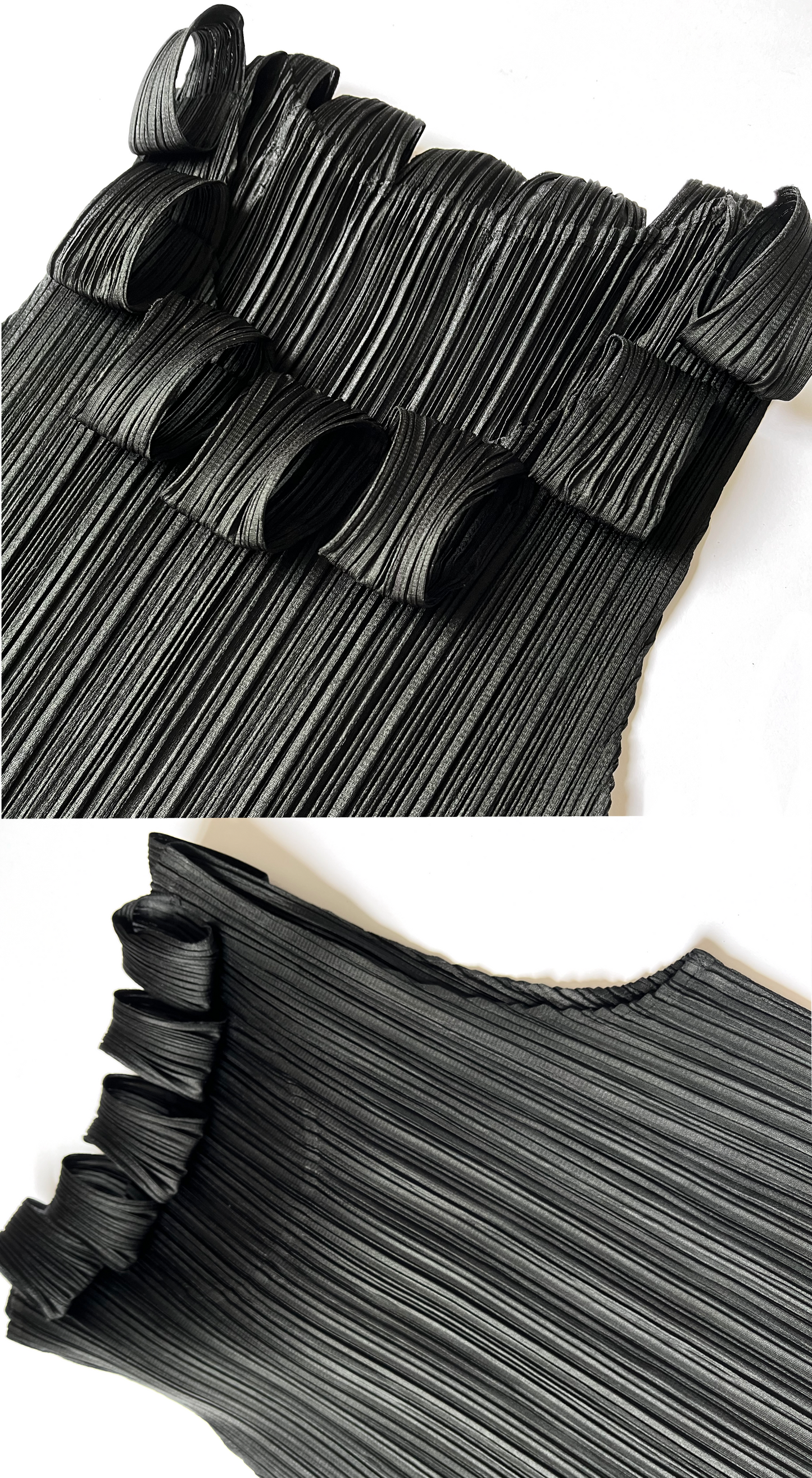 Issey MIYAKE ~ 2000s Sculptural Pleated Black Top