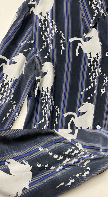 CHLOÉ ~ Horse Print Silk Shirt