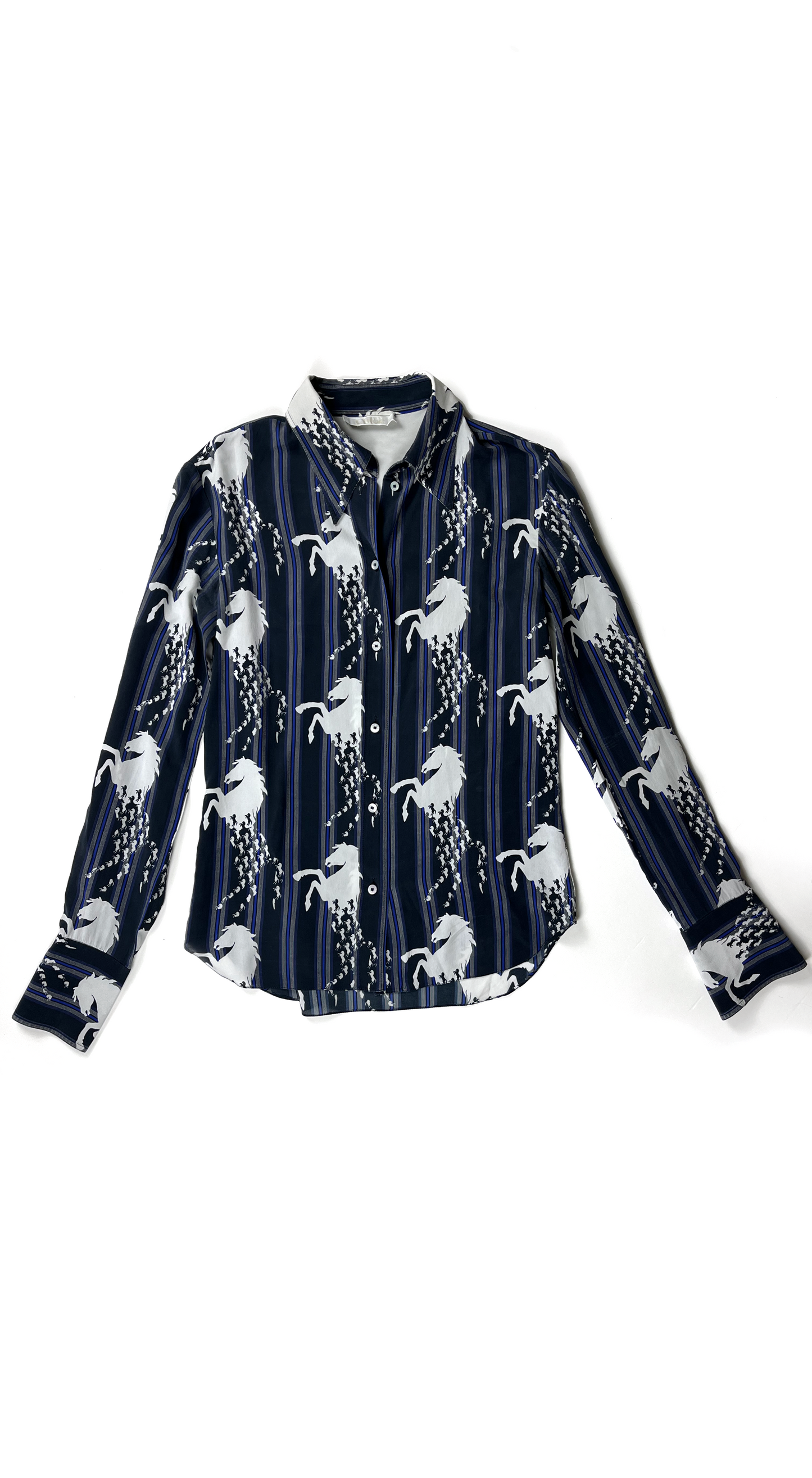 CHLOÉ ~ Horse Print Silk Shirt