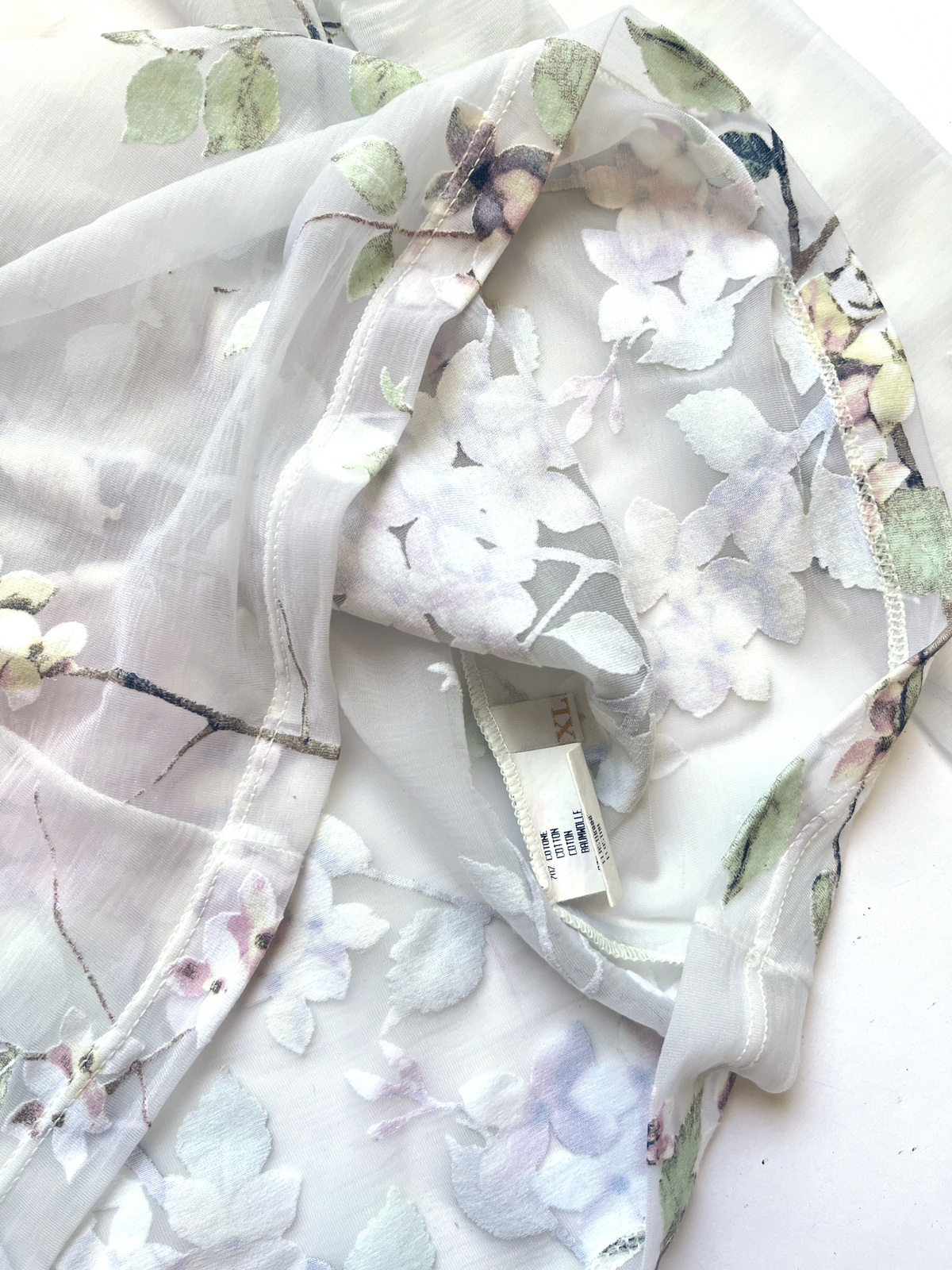 Roberto Cavalli ~ SS 1998 set floral bird print pants + sheer cherry blossom floral top