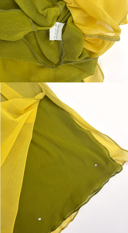 Plein Sud ~ Mesh 2000s Maxi Sunrise Dress