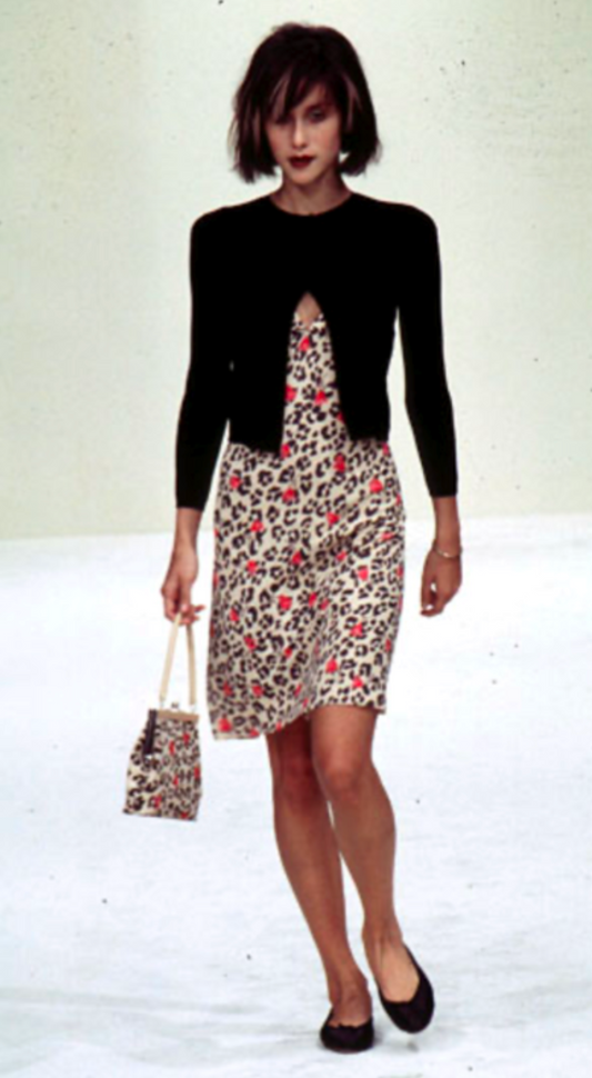 Anna Molinari ~ SS 1996 Leopard Flower Dress
